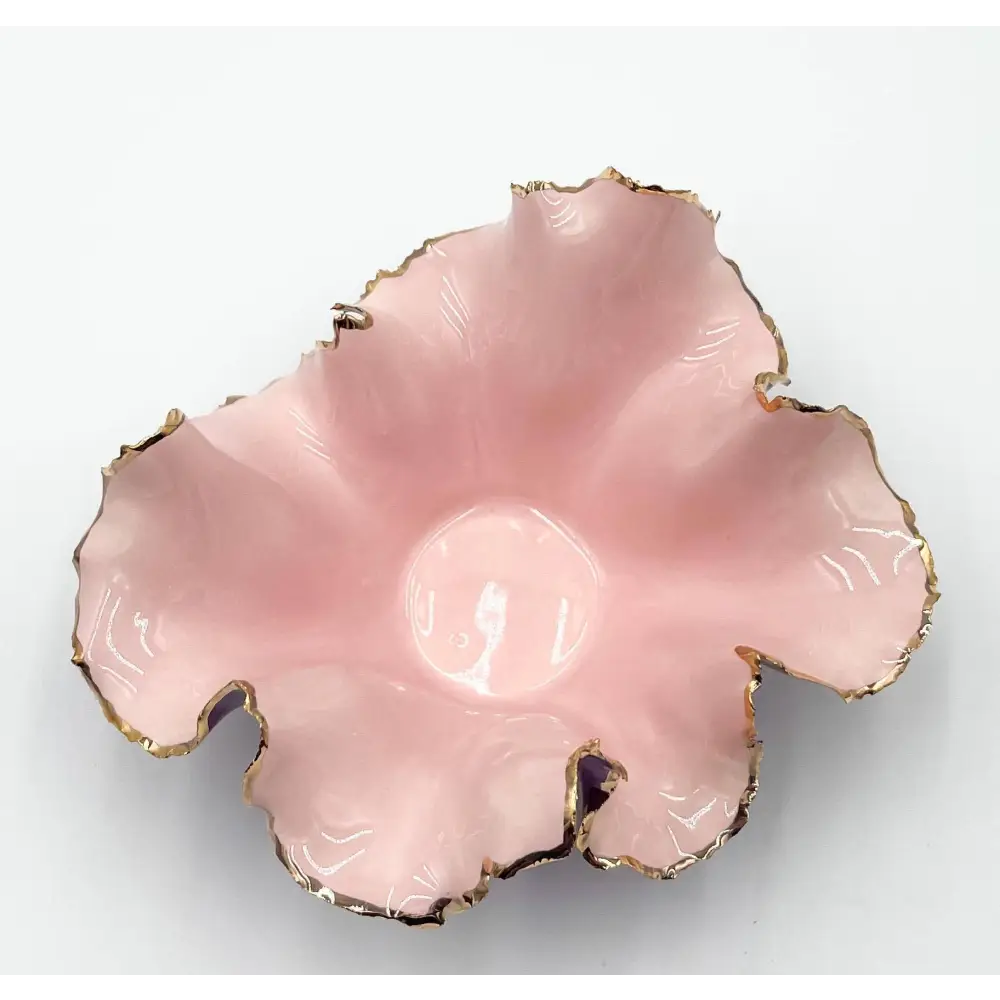 Gold Rim Blossom Bowl