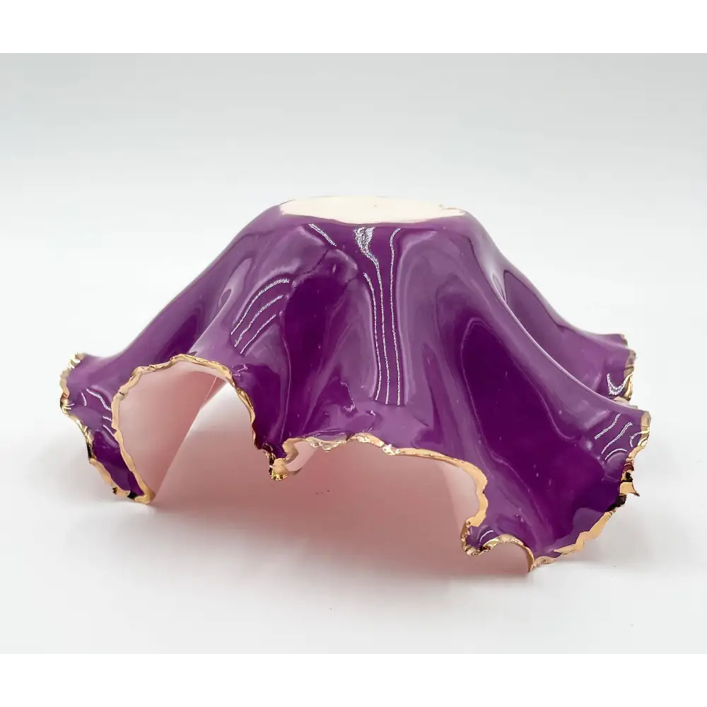 Gold Rim Blossom Bowl