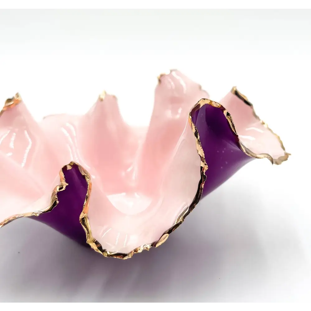 Gold Rim Blossom Bowl