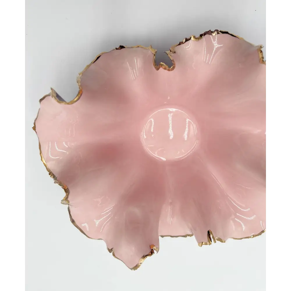 Gold Rim Blossom Bowl