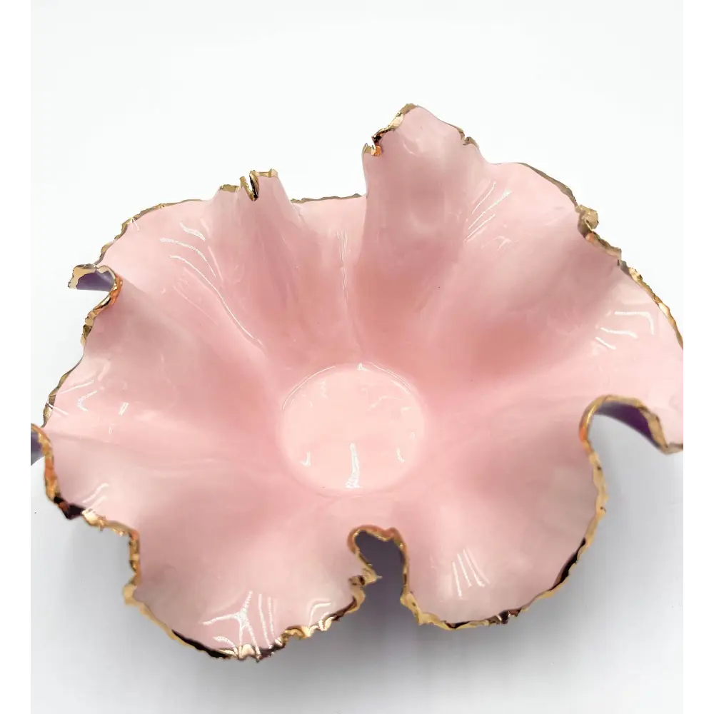 Gold Rim Blossom Bowl