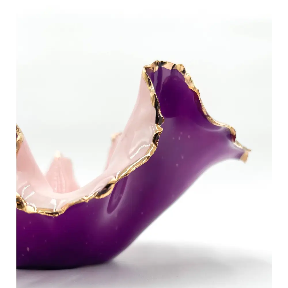 Gold Rim Blossom Bowl