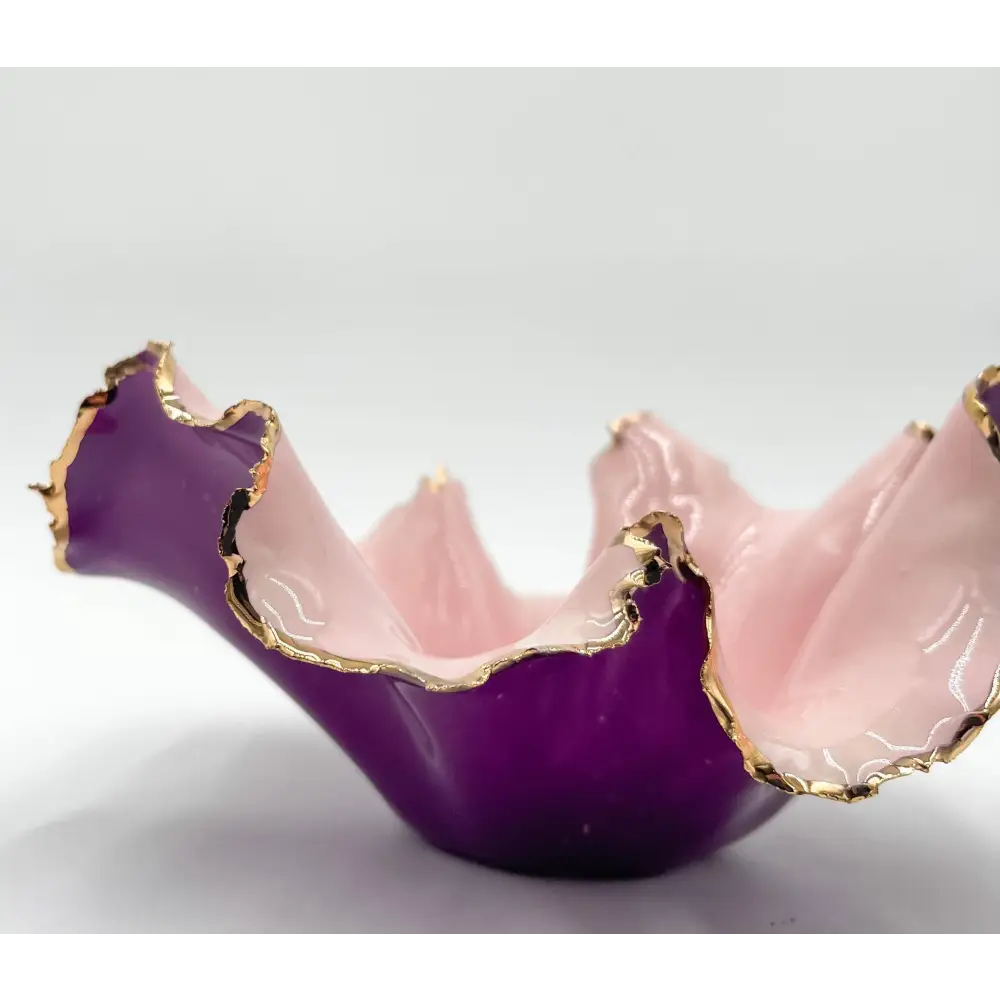 Gold Rim Blossom Bowl