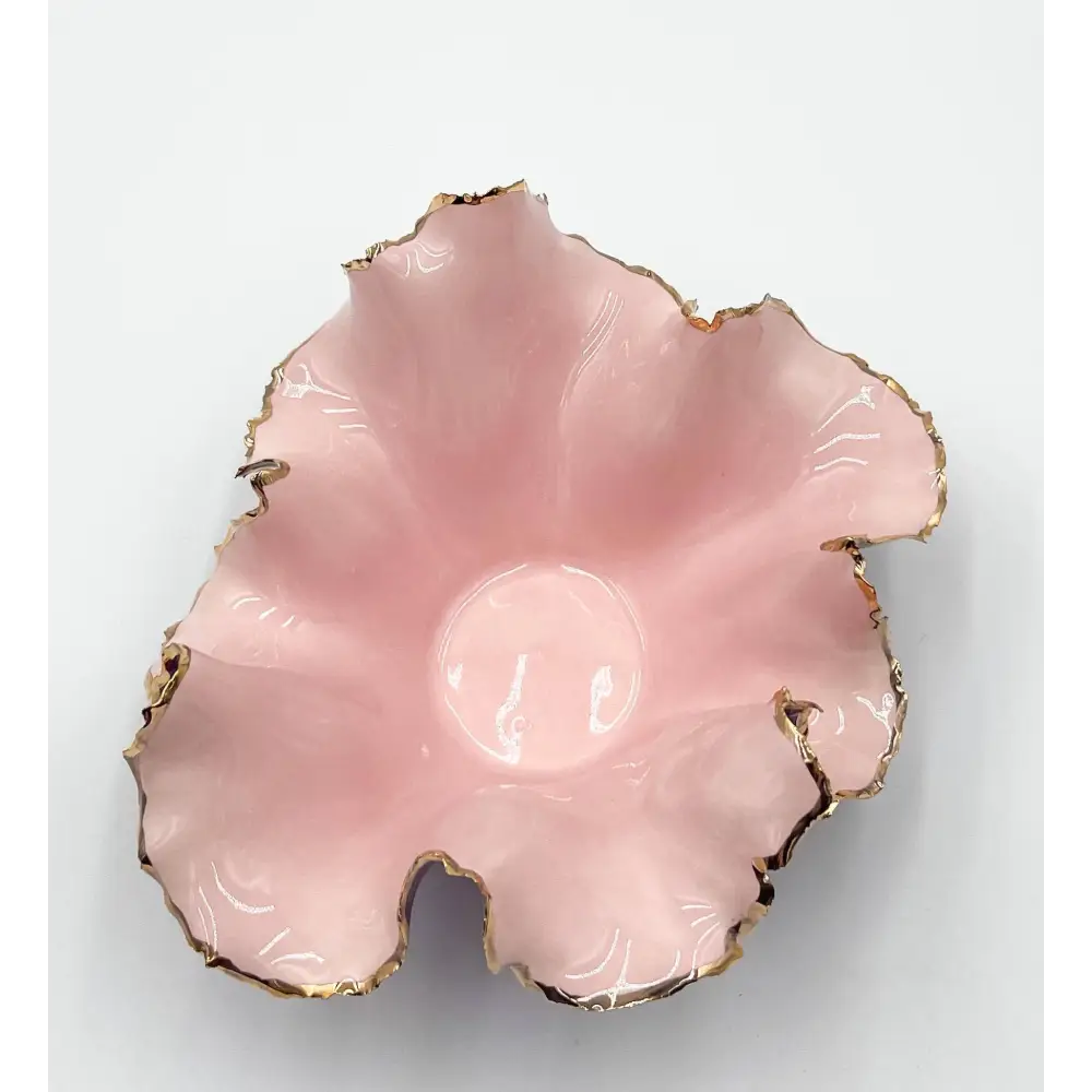 Gold Rim Blossom Bowl