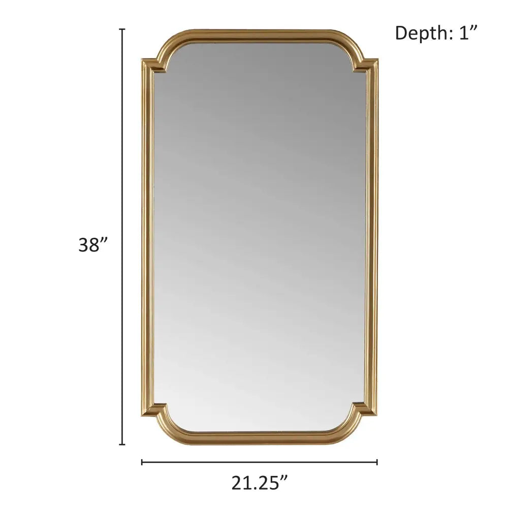 Gold Scalloped Wood Wall Mirror Home Decor