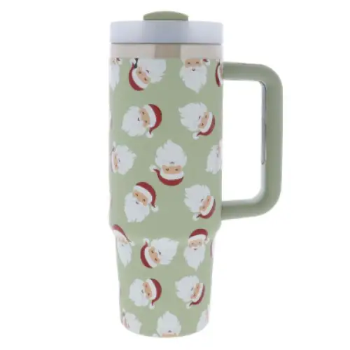 Good Tidings 30 Oz. Tumbler With Straw and Handle - Christmas Cup