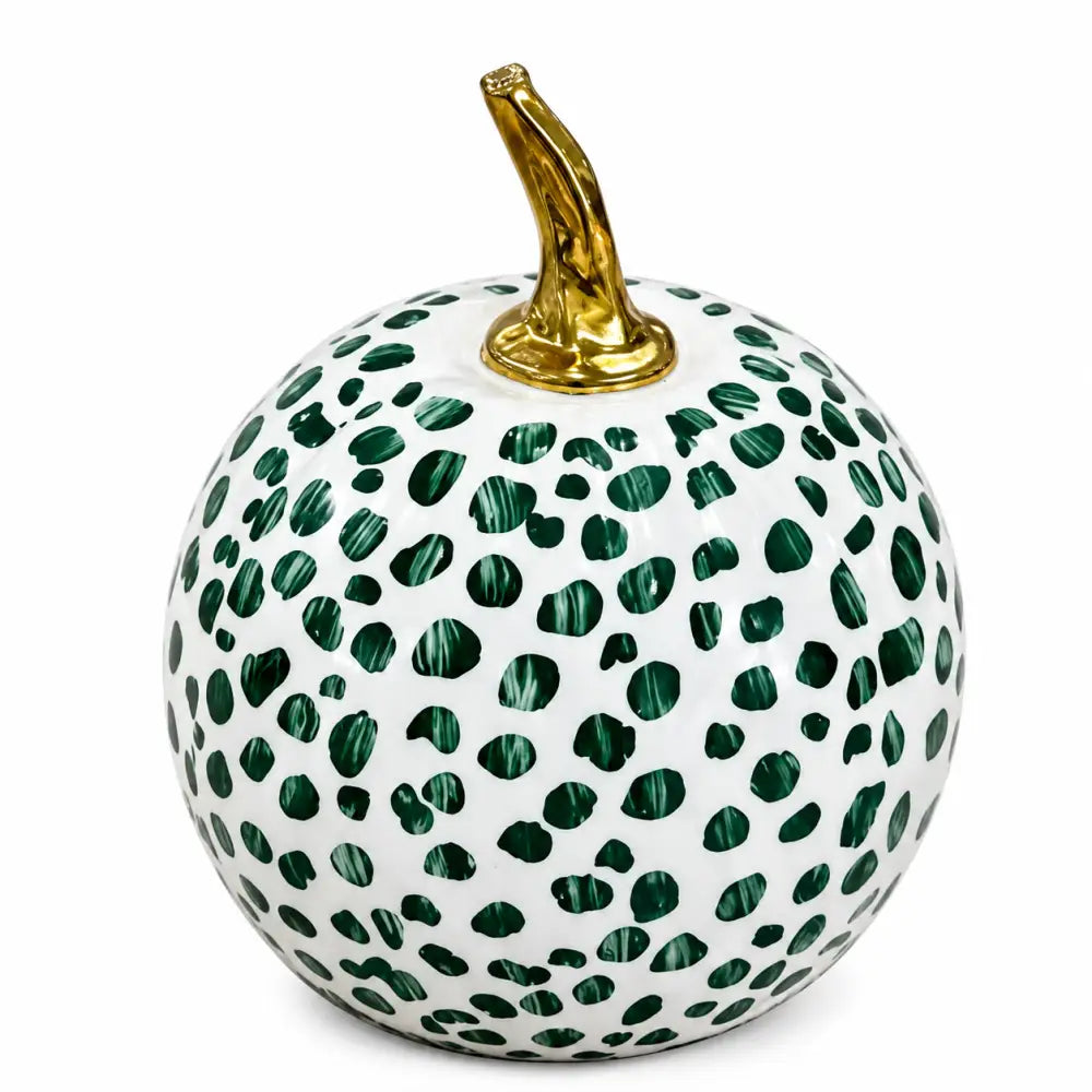 Green Dotted Pumpkin - 4’’