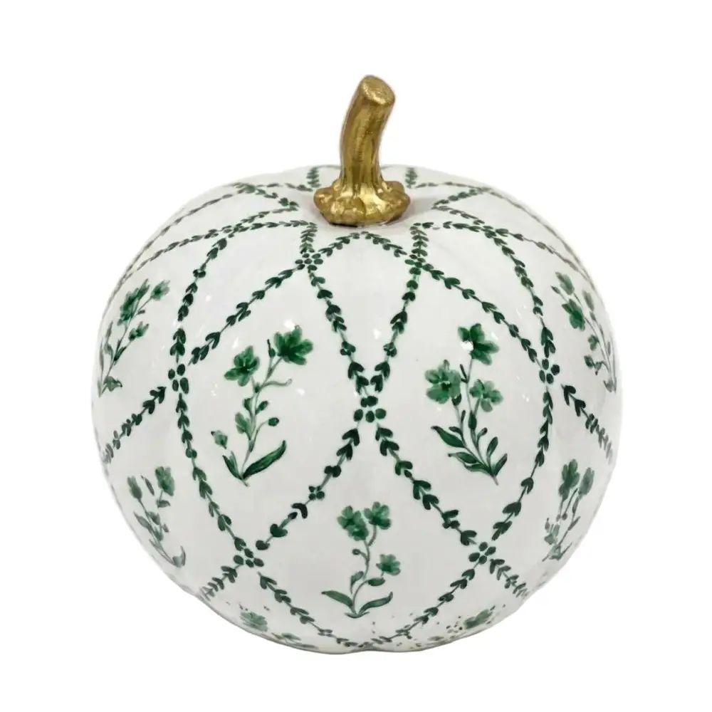Green Garden Trellis Pumpkin - 6’’