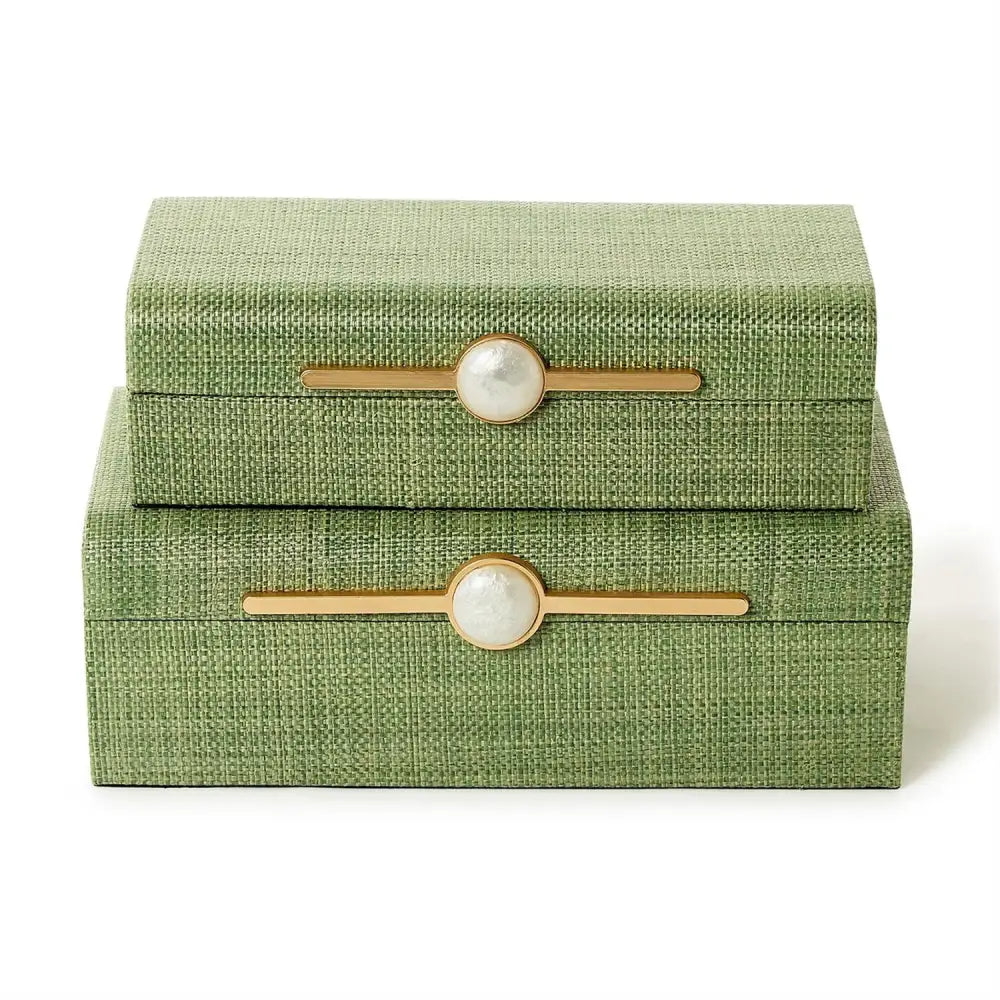 Green Seagrass Set of 2 Boxes - Boxes