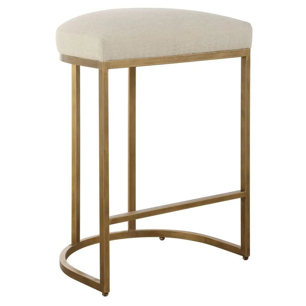 Half Moon Counter Stool - Fabric - Furniture