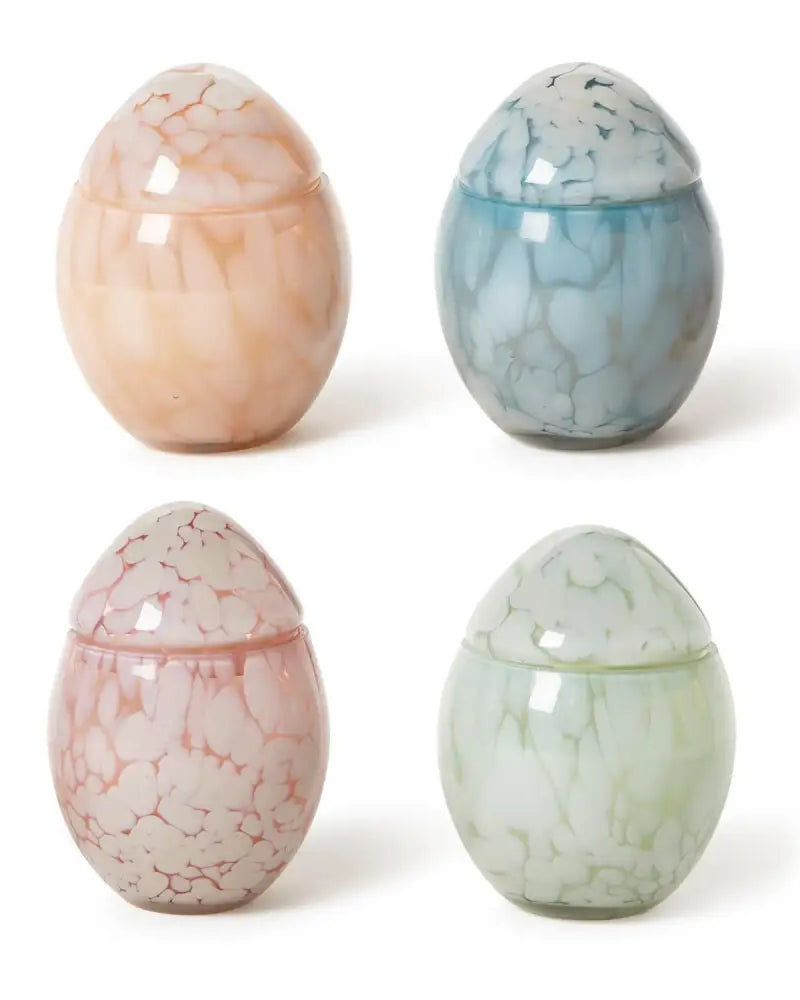 Hand-Crafted Cheena Egg Jar Candle - CANDLE