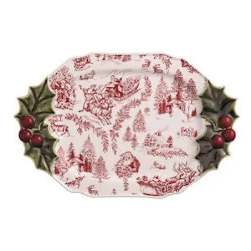 Holly Serving Platter - Christmas