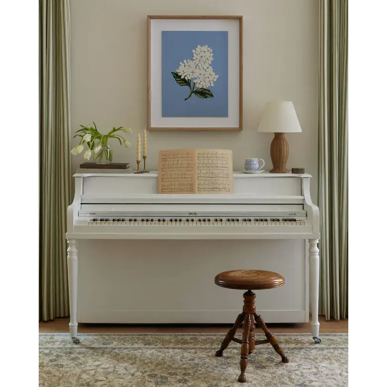 Hydrangea Embroidered Print - Artwork