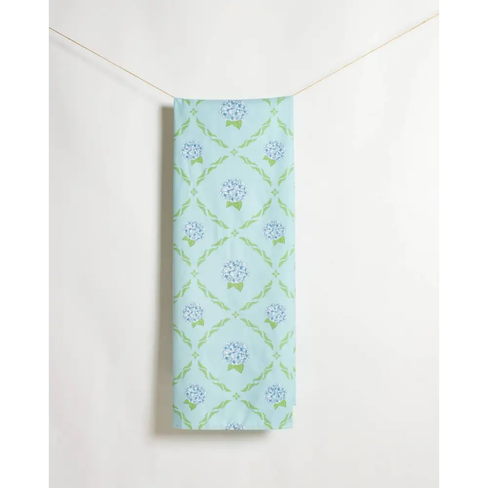 Hydrangea Trellis Giant Beach Towel Blue/Green 40x70