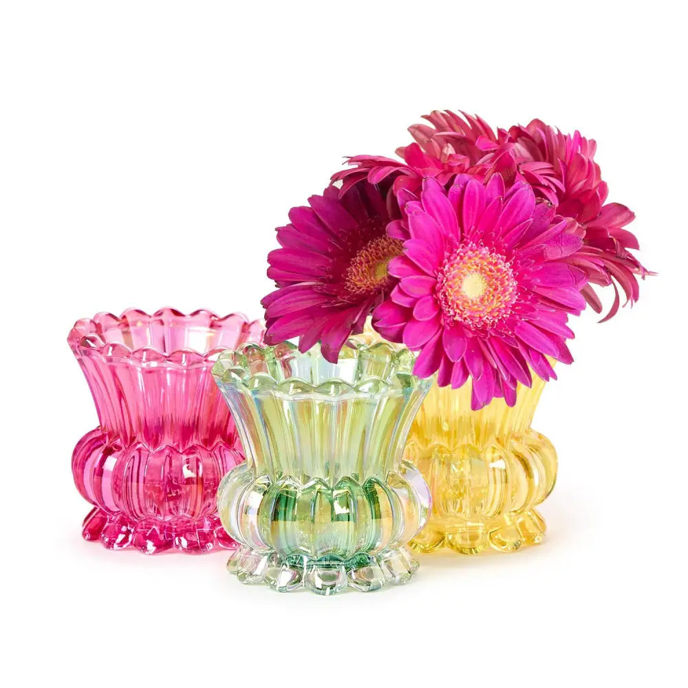 Iridescent Tealight / Bud Flower Vase - Vase