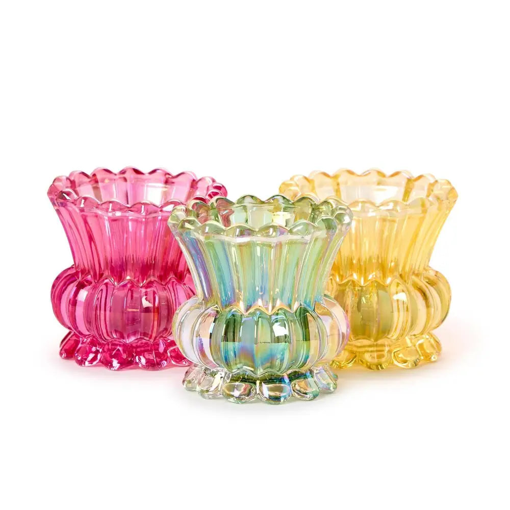 Iridescent Tealight / Bud Flower Vase - Vase