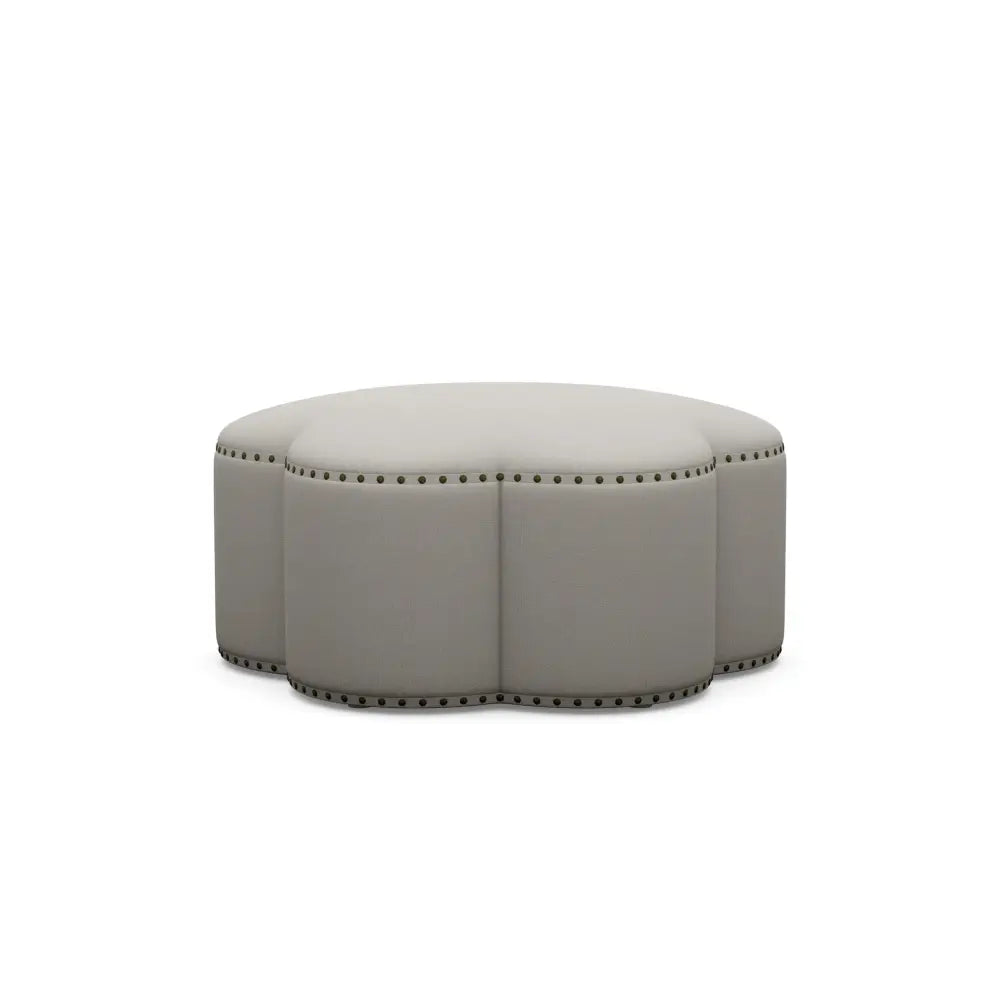Kate Leather Ottoman - Ottoman