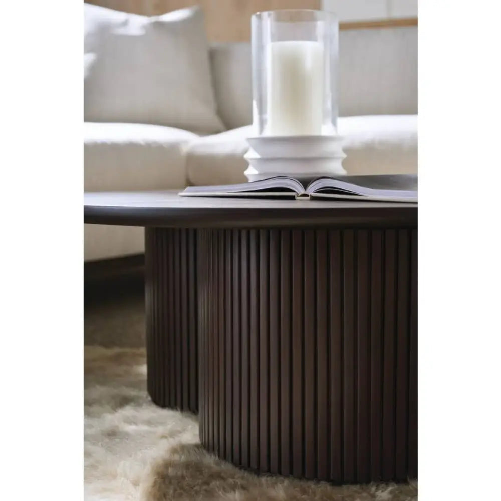 Kindred Round Cocktail Table - Godiva - Coffee Table