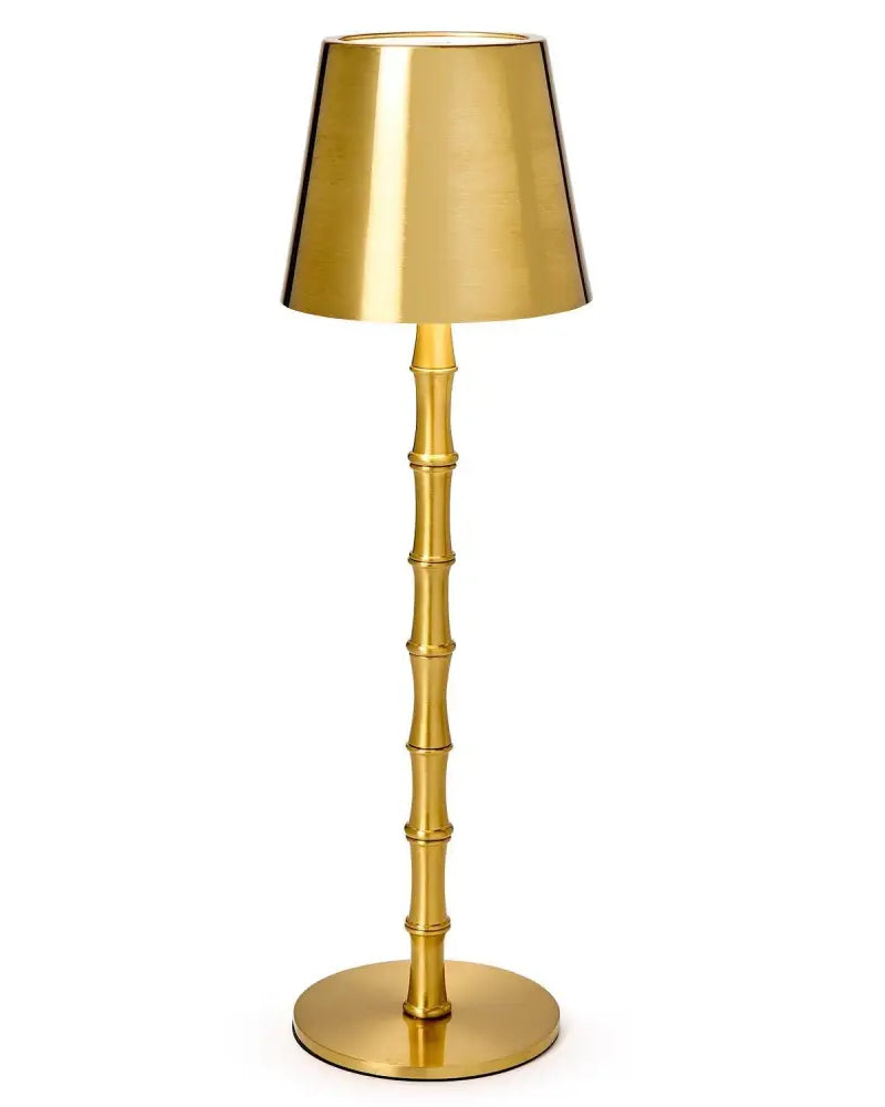 LED Cordless Gold Bamboo Lamp - LED Lamp