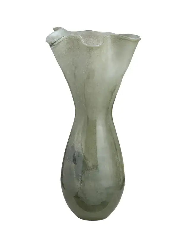 Light Green Wavey Vase - Small - Vase