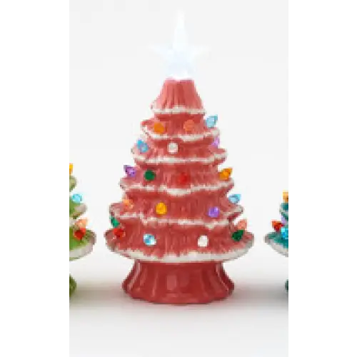 Lighted Christmas Tree w’Timer Pink / Small Christmas Decor