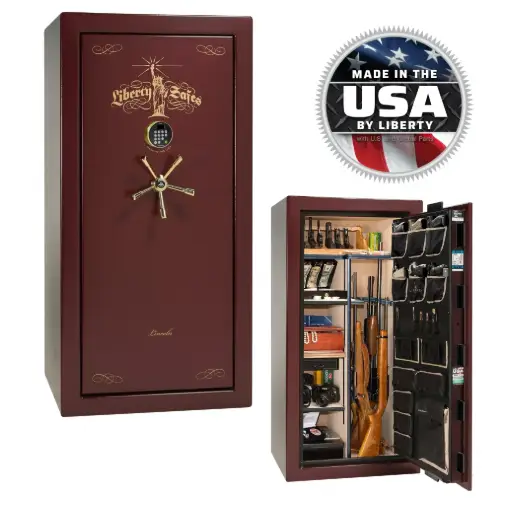 Lincoln 25 - Burgundy Gloss - Special - ELECTRONIC - Gun Safe