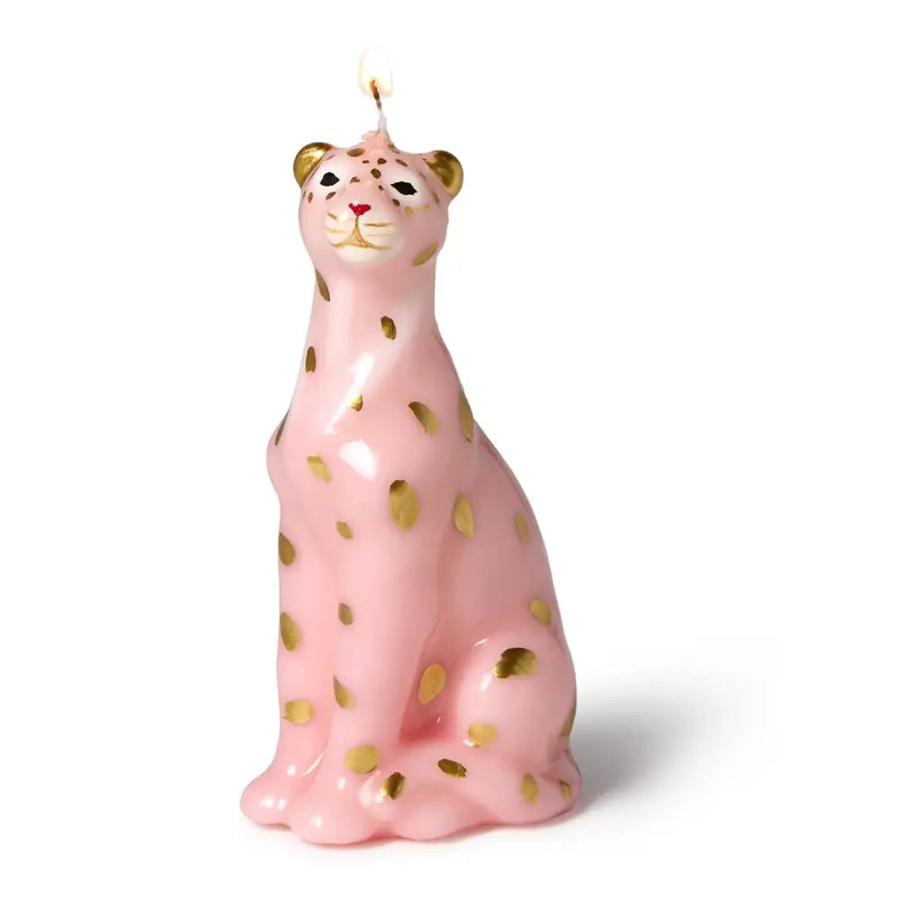 Lola Leopard High Gloss Hand-Painted Sculpted Candle - Accent Candle