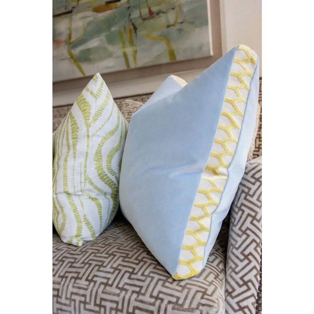 Margot - Celery/Chambray / 22x22’’