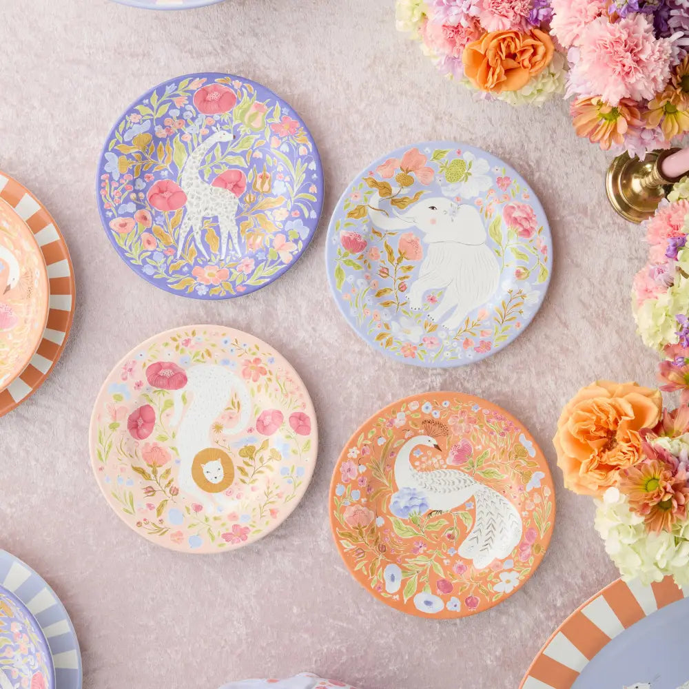 Menagerie Set of 4 Salad Plate 9’’ 4 asst.