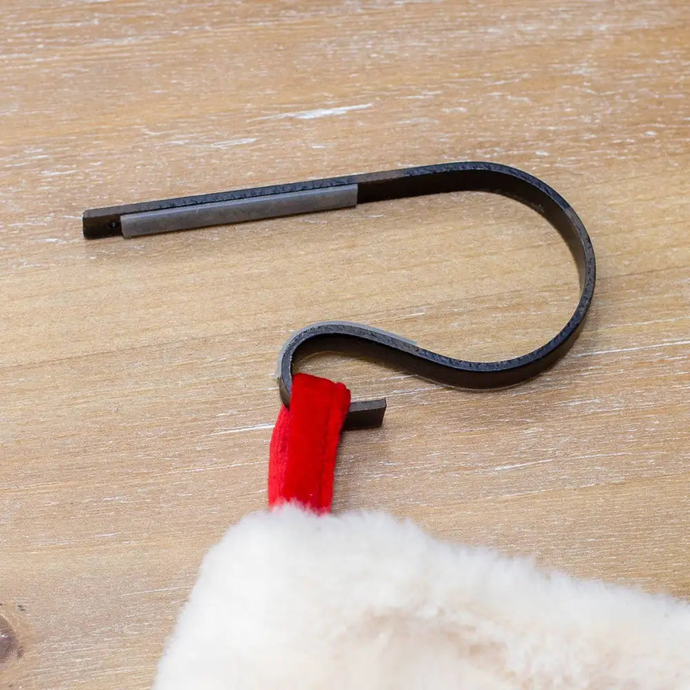 Metal Stocking Hook Antique Black 0.5x2.25x5