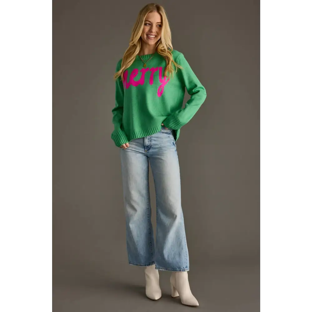 Mint Green Merry Sweater
