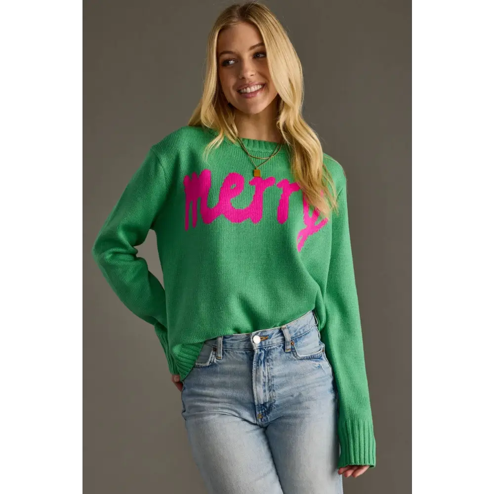Mint Green Merry Sweater