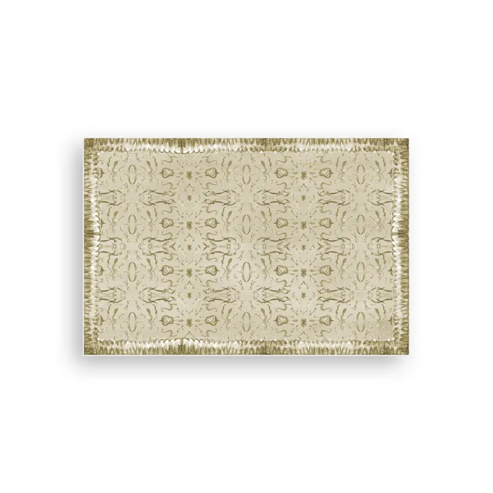 Natural Chinoiserie Vinyl Floor Mat - Large