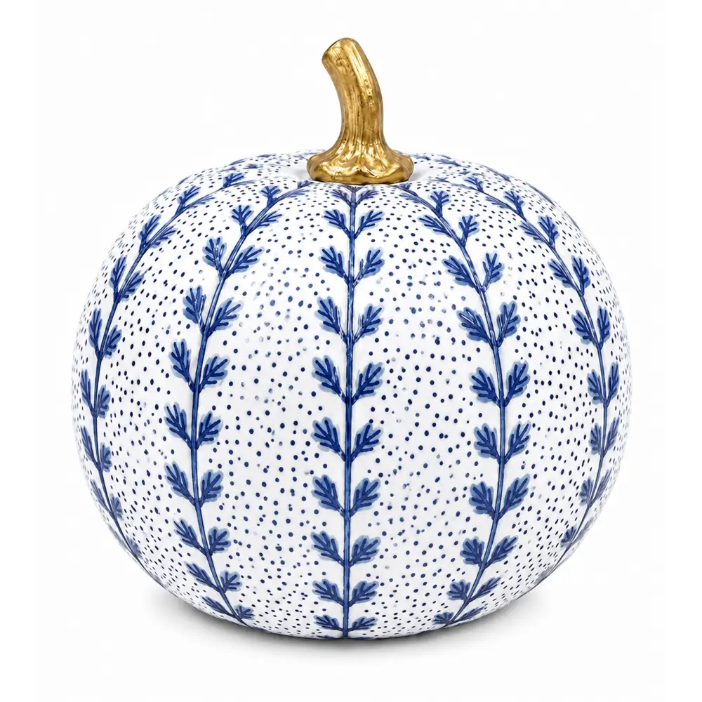 Navy Meadow Sprig Pumpkin