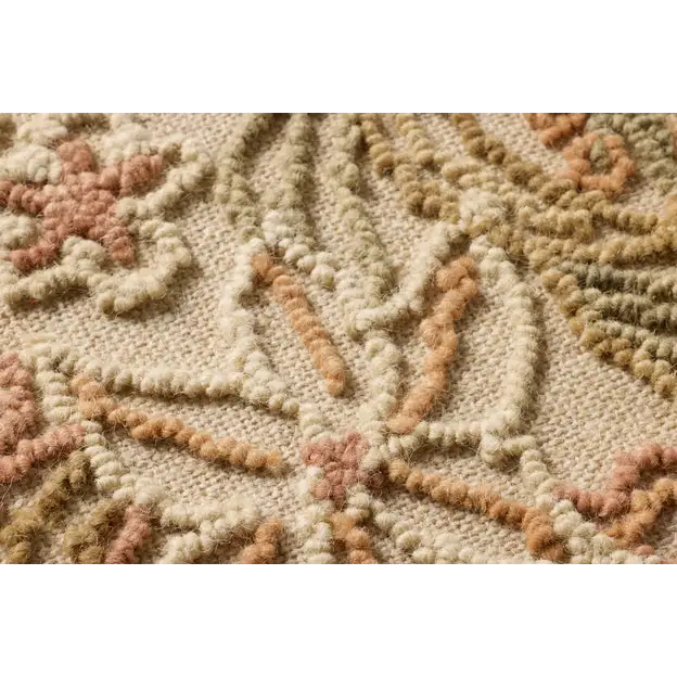 Neutral Floral Embroidered Art - Artwork