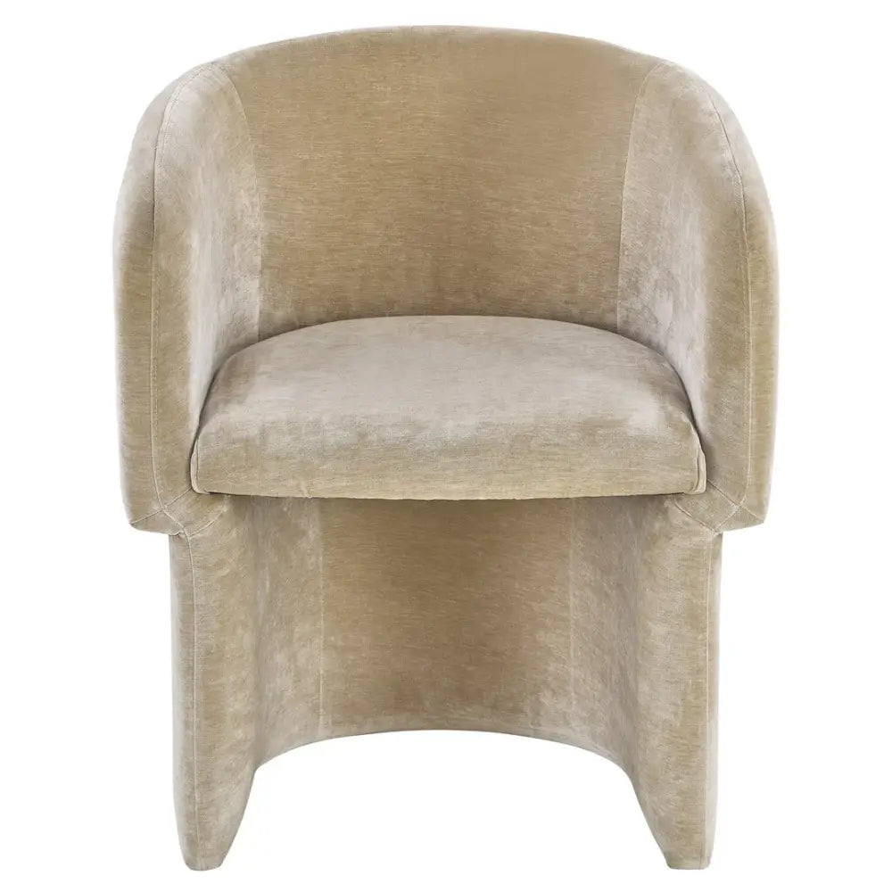 Neutral Velvet Dining Chair - Dining Chair