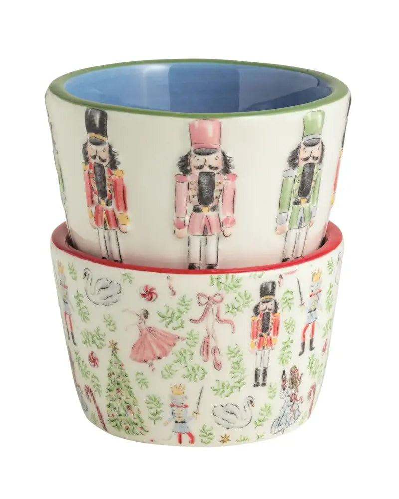 Nutcracker Pattern Tidbit Set - Tidbit Dishes