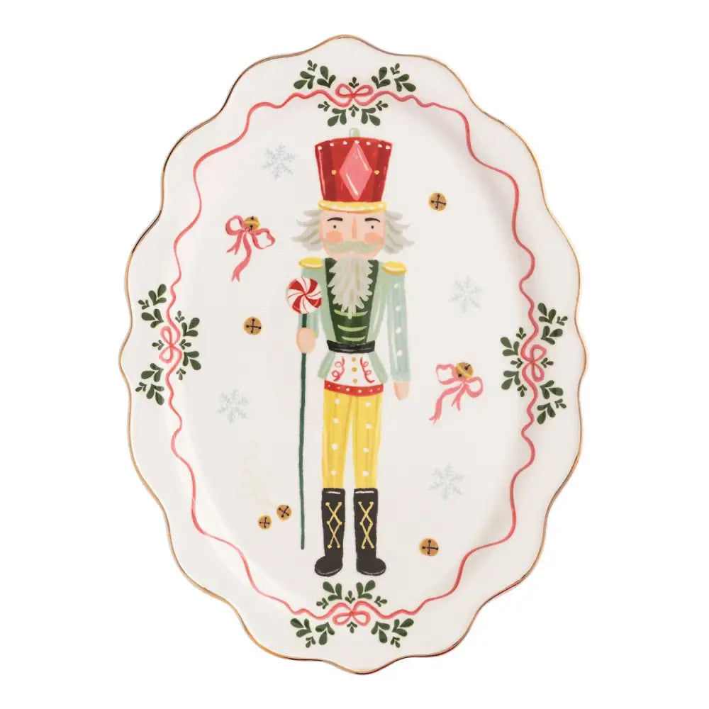 Nutcracker Small Platter - christmas serveware