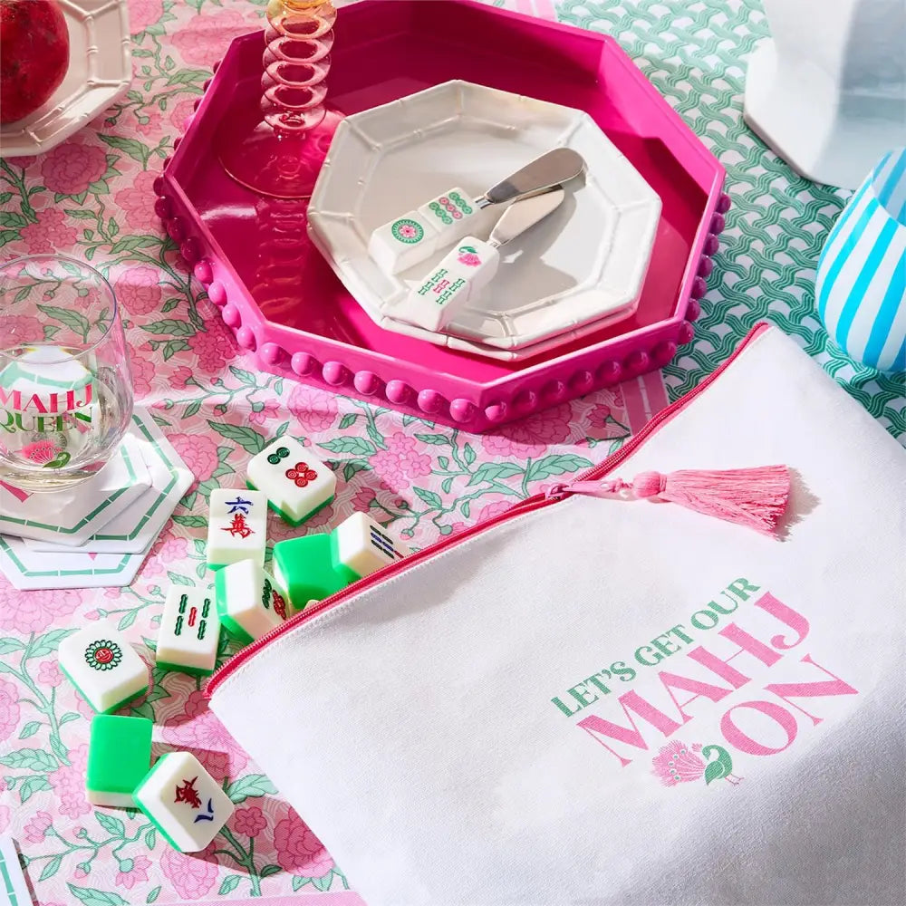 Octagonal Decorative Lacquered Tray - Tray