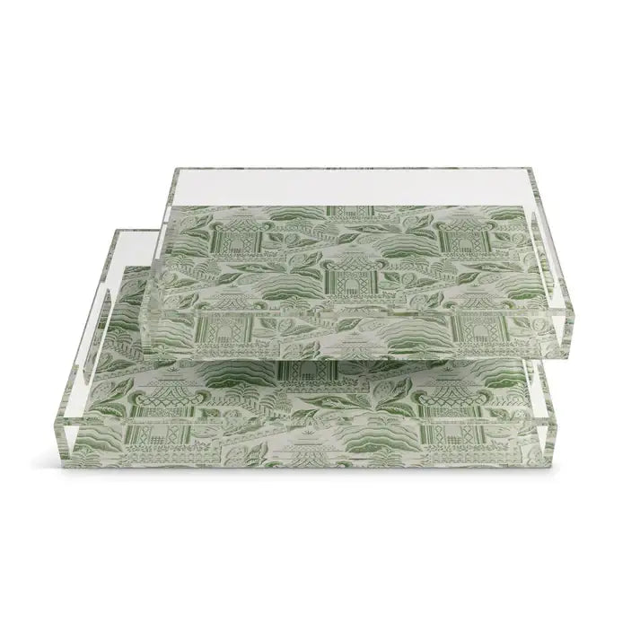 Pagoda Garden Green Tray - Tray