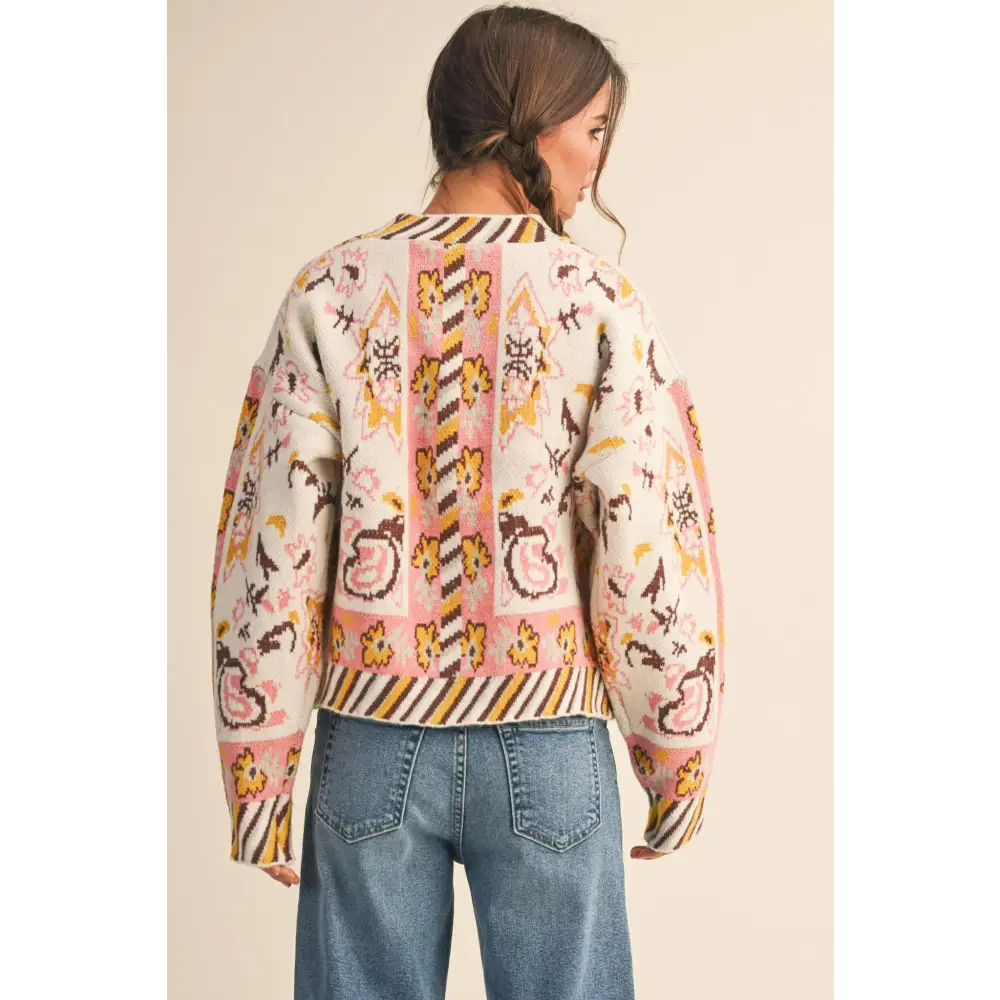 PAISLEY KNIT SWEATER CARDIGAN MSW11102