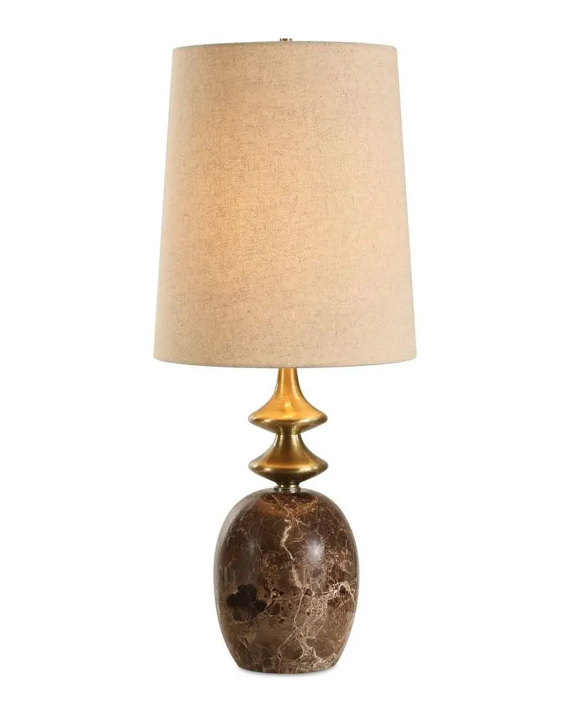 Percy Stone and Gold Buffet Lamp - Table Lamp