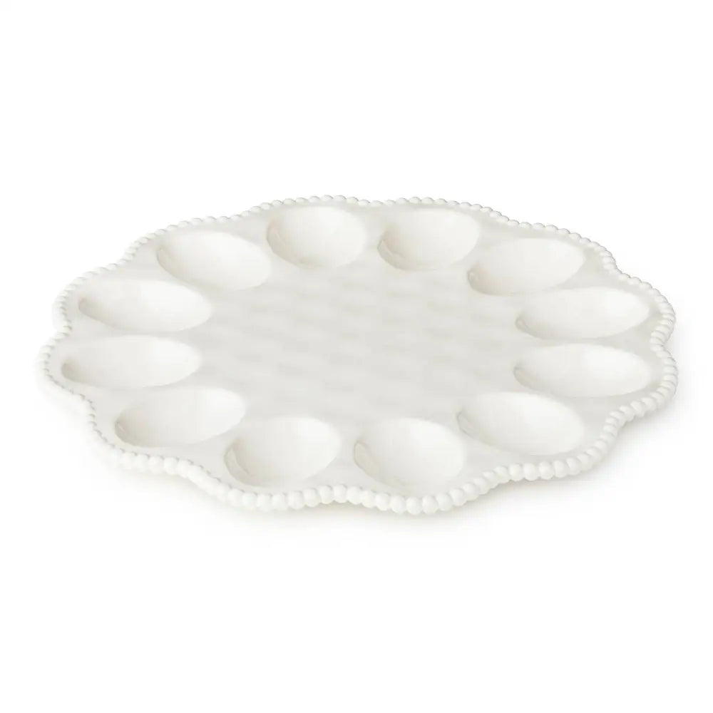 Perlette Cream Egg Plate