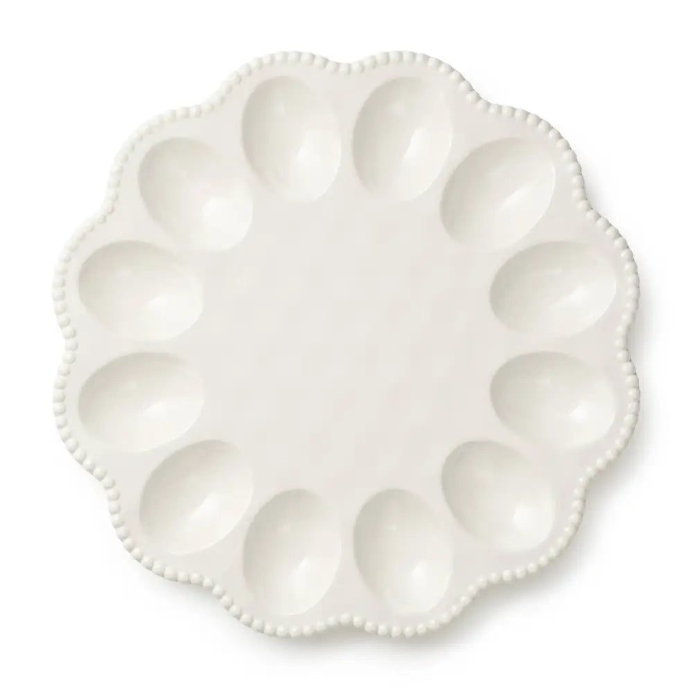 Perlette Cream Egg Plate