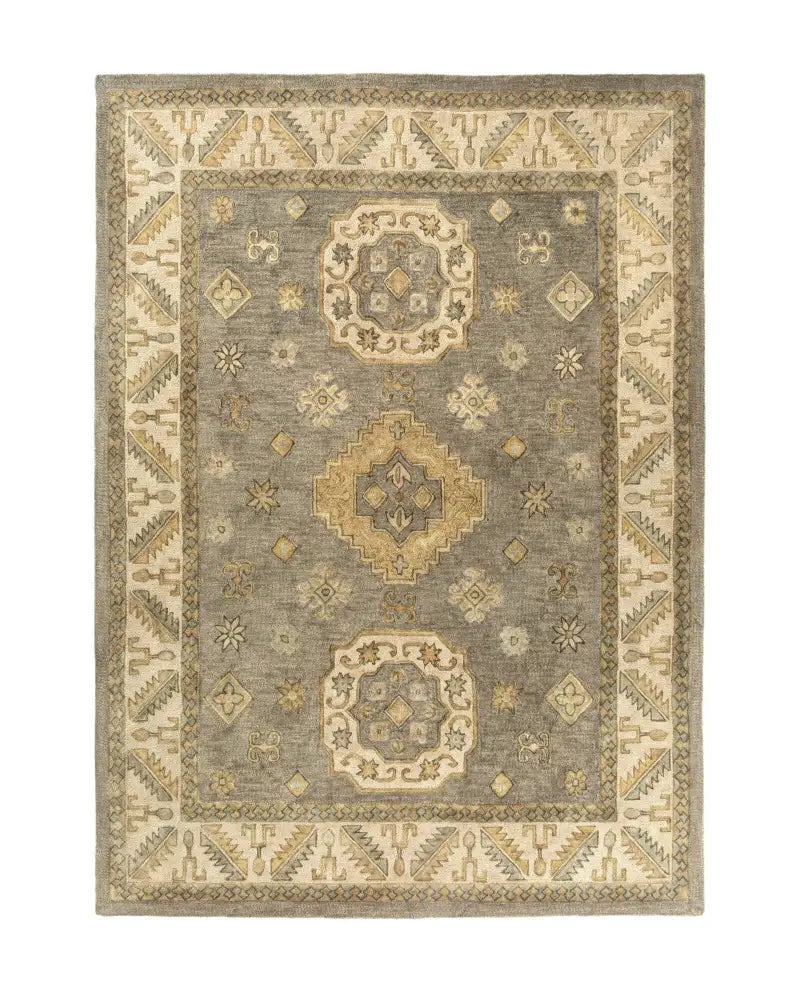 Petros Neutral Traditional Area Rug - Area Rug