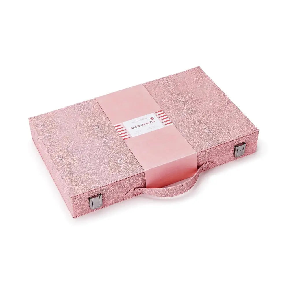 Pink Backgammon Set Game Includes: Board Two Sets of 15 Checkers Two Pairs of Dice Doubling Cube Two Dice Cups - Games