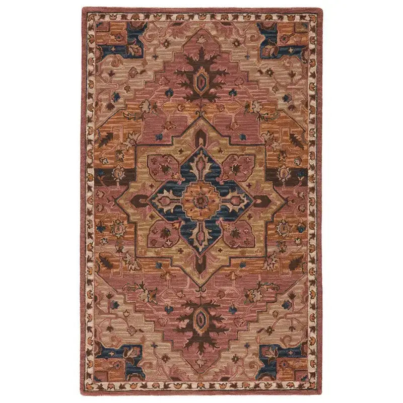 Pink & Navy Cardamom Area Rug - Area Rug