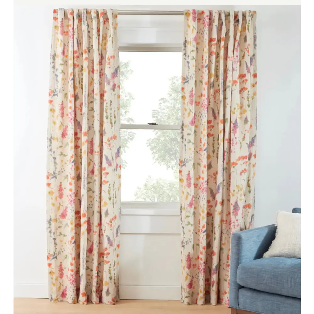 Pressed Flowers 108” Curtains - Curtains
