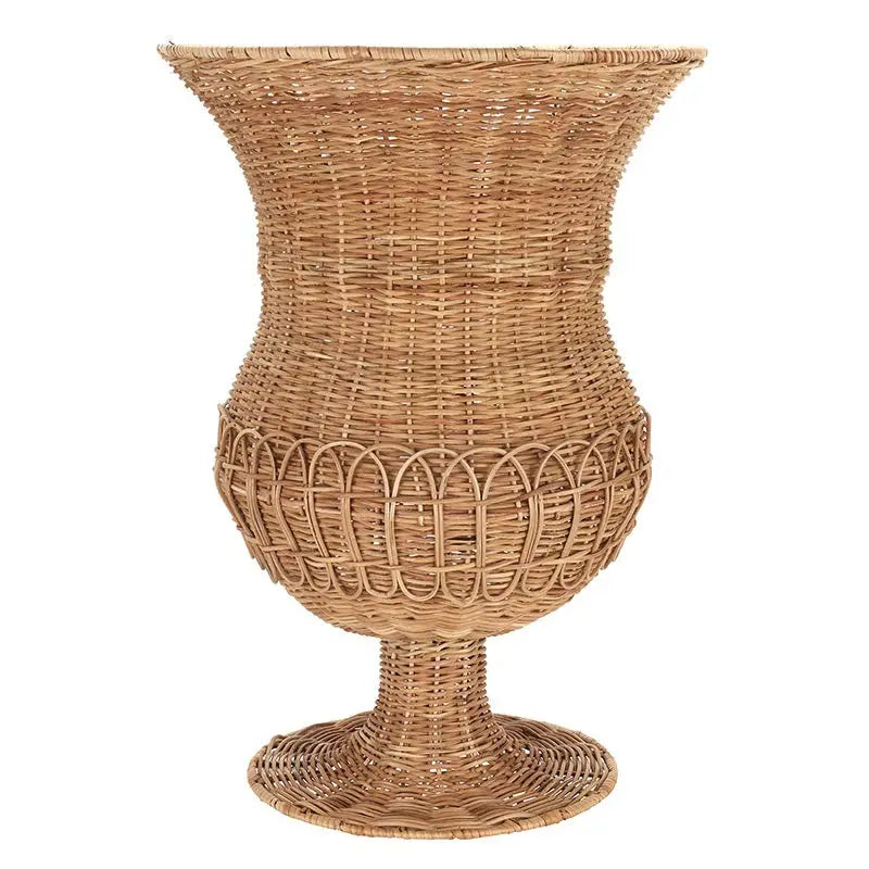 Rattan Pedestal Basket - Planter