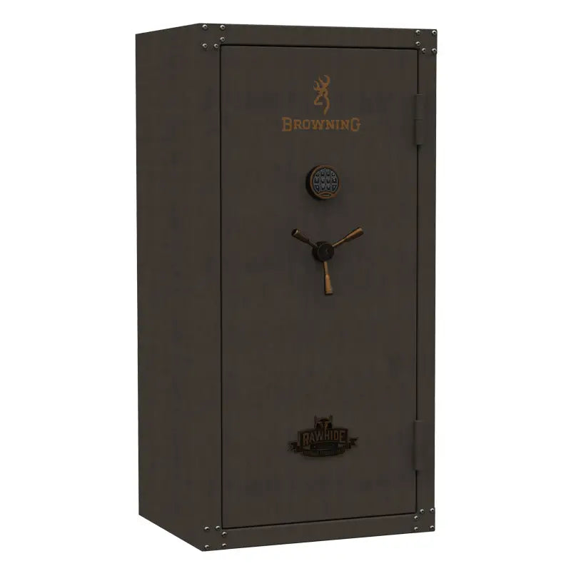 Rawhide 33 - Saddle Brown - Electronic Lock - Raw Metal - Gun Safe